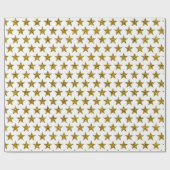 Papier Cadeau Étoiles pailletées or (Plat)