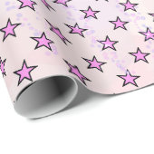 Papier Cadeau Étoiles partout (Coin rond)