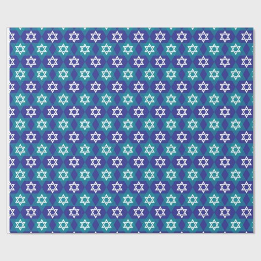 Papier Cadeau Étoiles Pour Papier Enveloppant Hanoukka (Plat)