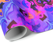 Papier Cadeau Étoiles Psychédéliques... (Coin rond)