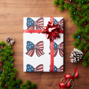 Papier Cadeau 🎁 Étoiles, Rayures et Surprises ! 🇫🇷✨