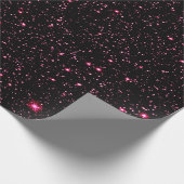 Papier Cadeau Étoiles Rose Chaud (Coin)