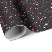 Papier Cadeau Étoiles Rose Chaud (Coin rond)