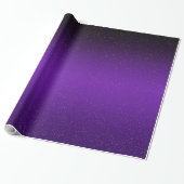 Papier Cadeau Étoiles spatiales Centre Violet Céleste  (Déroulé)