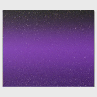 Papier Cadeau Étoiles spatiales Centre Violet Céleste