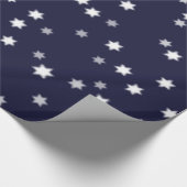 Papier Cadeau Étoiles sur bleu foncé (Coin)