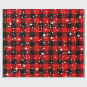 Papier Cadeau Étoiles Sur Buffalo Plaid (Plat)