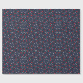 Papier Cadeau Étoiles sur Denim (Plat)