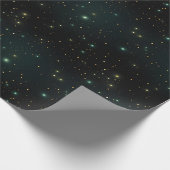 Papier Cadeau Étoiles sur fond noir (Coin)
