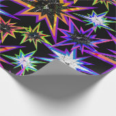 Papier Cadeau Étoiles sur noir. (Coin)