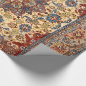 Papier Cadeau Étoiles symétriques bleues de Perse centrale (Coin)