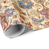 Papier Cadeau Étoiles symétriques bleues de Perse centrale (Coin rond)