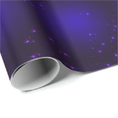 Papier Cadeau Étoiles violettes (Coin rond)