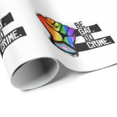 Papier Cadeau Être gay faire du crime (Coin rond)
