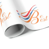 Papier Cadeau être le meilleur (Coin rond)