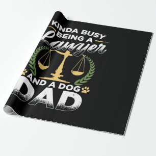 Papier Cadeau Être Un Avocat Et Un Papa De Chien