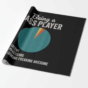 Papier Cadeau Être un musicien bassiste drôle joueur de basse