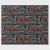 Papier Cadeau Être un texte inspirant sur le noir (Plat)