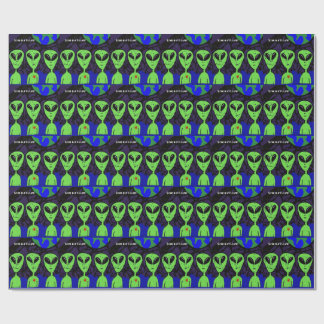 Papier Cadeau êtres Aliens art spatial