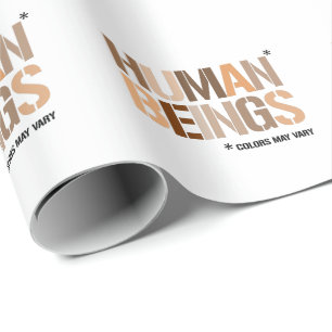 Papier Cadeau ÊTRES HUMAINS : Les couleurs peuvent varier