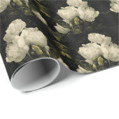 Papier Cadeau Étude d'une fleur de pivoine (Coin rond)