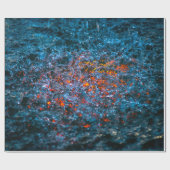 Papier Cadeau Étude En Aquarelle - Orange (Plat)