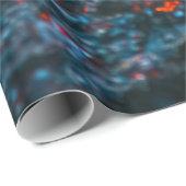 Papier Cadeau Étude En Aquarelle - Orange (Coin rond)