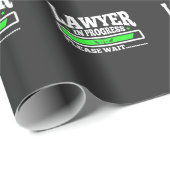 Papier Cadeau Étudiant drôle en cours d'école de droit d'avocat (Coin rond)