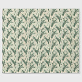 Papier Cadeau Eucalyptus carrelé élégant mariage (Plat)