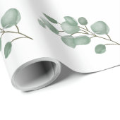 Papier Cadeau Eucalyptus floral (Coin rond)