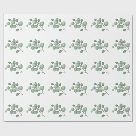 Papier Cadeau Eucalyptus floral (Couture)