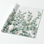 Papier Cadeau Eucalyptus vert (Déroulé)