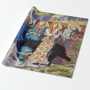 Papier Cadeau Eugene Grasset - Panneau Décoratif Harmonie