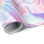 Papier Cadeau eurobeat holorave - rose et bleu : (Coin rond)