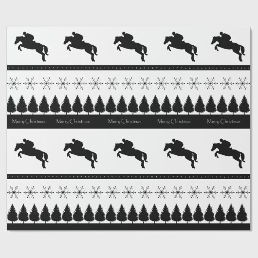 Papier Cadeau Eventer équestre (Plat)