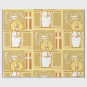 Papier Cadeau Évêque catholique Eucharistie Foi chrétienne (Plat)