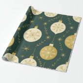 Papier Cadeau Evergreen Sparkles (Déroulé)