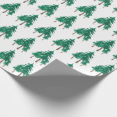 Papier Cadeau Evergreens d'hiver frais (Coin)