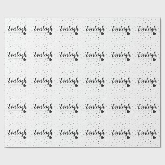 Papier Cadeau Everleigh Nom Signification Anniversaire Parti mod (Plat)
