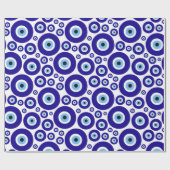 Papier Cadeau Evil Eye Pattern, Greek Eye, Turkish Eye, Nazar (Plat)