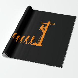 Papier Cadeau Évolution Cool Unique Du Cadeau De L'Électricien
