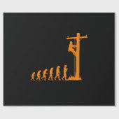 Papier Cadeau Évolution Cool Unique Du Cadeau De L'Électricien L (Plat)