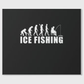 Papier Cadeau Évolution de la pêche sur glace Fisher (Plat)