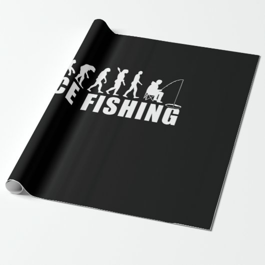 Papier Cadeau Évolution de la pêche sur glace Fisher (Déroulé)