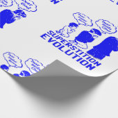 Papier Cadeau évolution de superstition drôle (Coin)