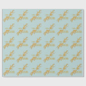 Papier Cadeau Évolution du poisson drôle de poisson rouge (Plat)