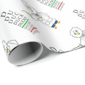 Papier Cadeau Examen de la vue (optométriste) (Coin rond)