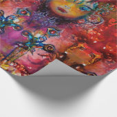 Papier Cadeau EXCALIBUR /REINE DE L'ÉPÉE MAGIQUE Imaginaire roug (Coin)