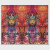 Papier Cadeau EXCALIBUR /REINE DE L'ÉPÉE MAGIQUE Imaginaire roug (Plat)