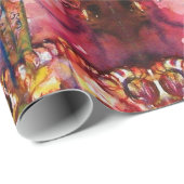 Papier Cadeau EXCALIBUR /REINE DE L'ÉPÉE MAGIQUE Imaginaire roug (Coin rond)